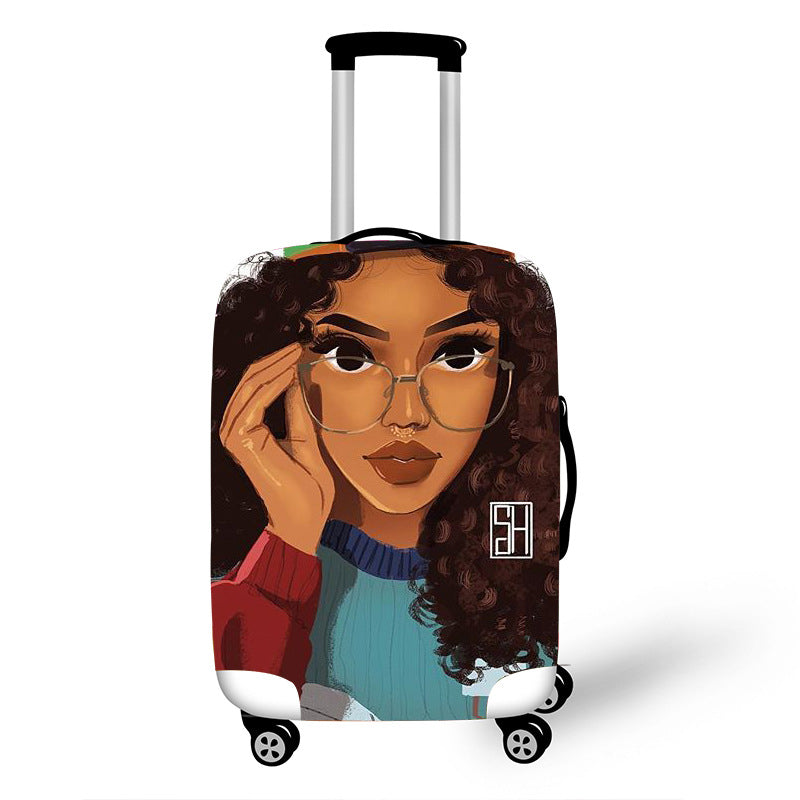 Nopersonality African Art Girl Travel Luggage Bag