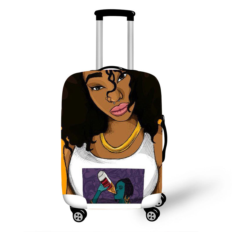 Nopersonality African Art Girl Travel Luggage Bag