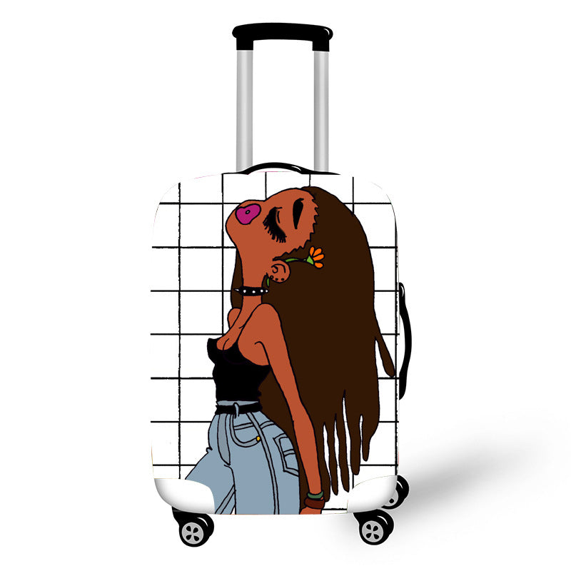 Nopersonality African Art Girl Travel Luggage Bag