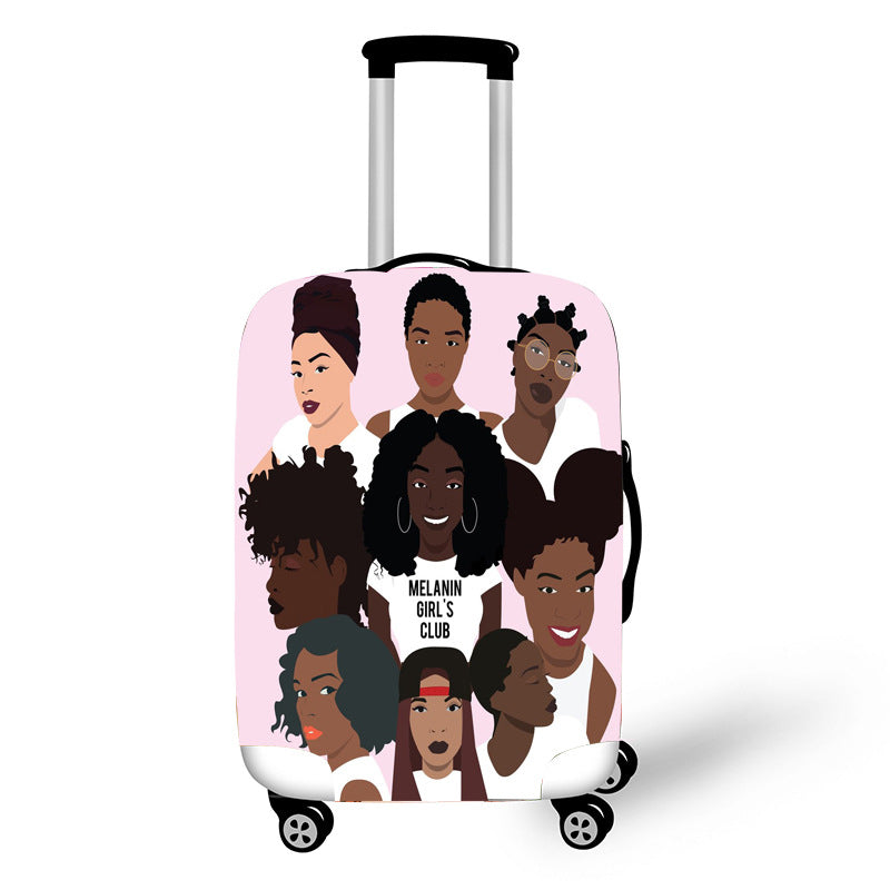 Nopersonality African Art Girl Travel Luggage Bag