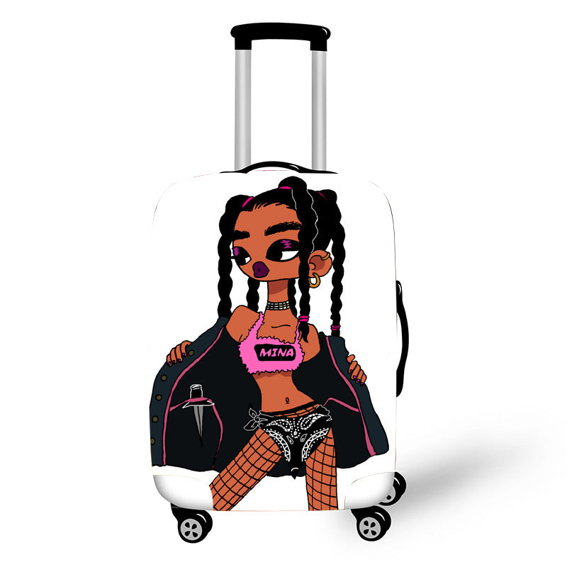 Nopersonality African Art Girl Travel Luggage Bag